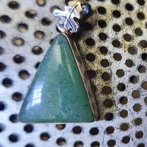 925 sterling silver aventurine pendant